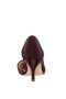 Women Nina Shoes Wide Widths | Blakely Dark Chocolate Satin D'orsay Mid-heel Pleated-toe Pumps