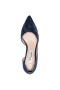 Women Nina Shoes Wide Widths | Blakely New Navy Satin D'orsay Mid-heel Pleated-toe Pumps