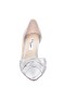 Women Nina Shoes Wide Widths | Blakely New Silver Satin D'orsay Mid-heel Pleated-toe Pumps
