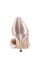 Women Nina Shoes Wide Widths | Blakely Taupe Satin D'orsay Mid-heel Pleated-toe Pumps