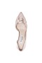 Women Nina Shoes Wide Widths | Blakely Taupe Satin D'orsay Mid-heel Pleated-toe Pumps