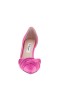 Women Nina Shoes Wide Widths | Blakely Ultra Pink Satin D'orsay Mid-heel Pleated-toe Pumps