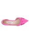 Women Nina Shoes Wide Widths | Blakely Ultra Pink Satin D'orsay Mid-heel Pleated-toe Pumps