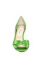Women Nina Shoes Wide Widths | Contesa Apple Satin D'orsay Pumps With A Peep-toe On A Mid-heel