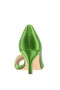 Women Nina Shoes Wide Widths | Contesa Apple Satin D'orsay Pumps With A Peep-toe On A Mid-heel