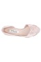 Women Nina Shoes Wide Widths | Contesa Pearl Rose Satin D'orsay Mid-heel Pumps With A Peep-toe