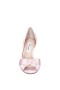Women Nina Shoes Wide Widths | Contesa Pink Quartz Satin D'orsay Mid-heel Pumps With A Peep-toe