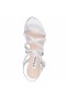 Women Nina Shoes Wide Widths | Genaya Silver Strappy Mid-heel dressy Sandal