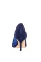 Women Nina Shoes Wide Widths | Niley New Navy Satin Low-heel Classic Dressy Pump