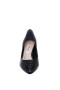Women Nina Shoes Wide Widths | Nina60 Black Croco Patent Leatherette Mid-heel Classic Pump