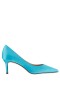 Women Nina Shoes Wide Widths | Nina60 Cielo Satin Mid-heel Classic Pump