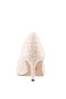Women Nina Shoes Wide Widths | Nina60 Parchment Croco Patent Leatherette Mid-heel Classic Pump