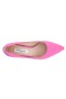 Women Nina Shoes Wide Widths | Nina60 Ultra Pink Satin Mid-heel Classic Pump