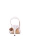 Women Nina Shoes Wide Widths | Nina60s Ivory Satin Mid-heel Slingback Pumps
