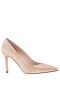 Women Nina Shoes Wide Widths | Nina85 Latte Patent Leatherette High-heel Classic Pump