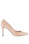 Women Nina Shoes Wide Widths | Nina85 Latte Patent Leatherette High-heel Classic Pump
