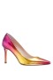 Women Nina Shoes Wide Widths | Nina85 Wine Ombre Patent Leatherette High-heel Classic Pump