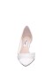 Women Nina Shoes Wide Widths | Noreen Ivory Satin With Crystals Mid-heel D'orsay Pumps With Pointed-toe
