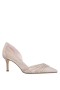 Women Nina Shoes Wide Widths | Noreen Platino Glitter With Crystals Mid-heel D'orsay Pumps With Pointed-toe