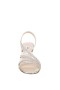 Women Nina Shoes Wide Widths | Noura Platino Glitter Crystal Slingback Mid-heel Evening Sandal