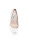 Women Nina Shoes Wide Widths | Rhiyana Ivory Satin Peep Toe High-heel Classic Pump