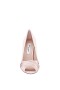 Women Nina Shoes Wide Widths | Rhiyana Pearl Rose Satin Peep Toe High-heel Classic Pump