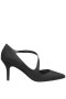 Women Nina Shoes Wide Widths | Thelma Black Peau Pointy-toe Mid-heel Classic Pump