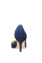 Women Nina Shoes Wide Widths | Thelma New Navy Peau Pointy-toe Mid-heel Classic Pump
