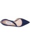 Women Nina Shoes Wide Widths | Thelma New Navy Peau Pointy-toe Mid-heel Classic Pump