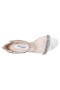 Women Nina Shoes Wide Widths | Vauna Ivory Satin Ankle-strap Mid-heel Evening Sandal