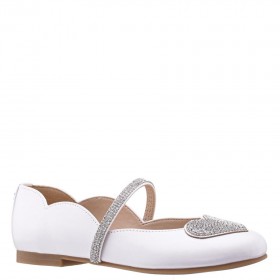 Kids Nina Shoes Ballet Flats | Diaz White Ballet Flats