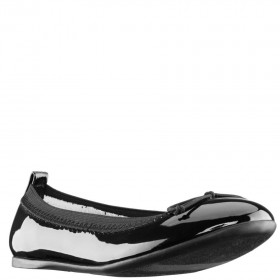 Kids Nina Shoes Ballet Flats | Esther Black Patent