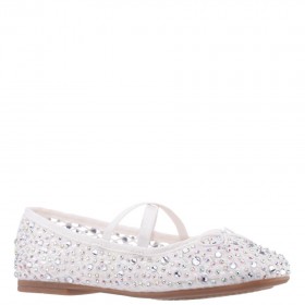 Kids Nina Shoes Ballet Flats | Hadley White Ballet Flats