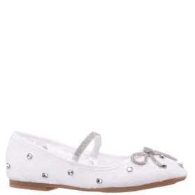 Kids Nina Shoes Ballet Flats | Leva White Ballet Flats
