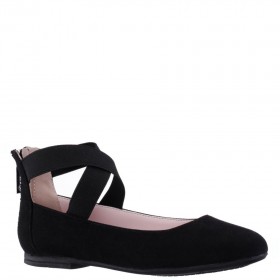 Kids Nina Shoes Ballet Flats | Marissa Black Suede