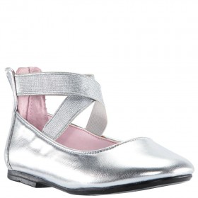 Kids Nina Shoes Ballet Flats | Marissa Silver Metallic