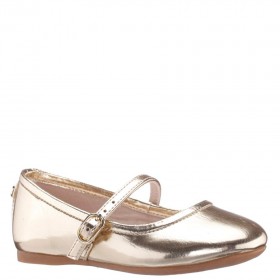 Kids Nina Shoes Ballet Flats | Nicola Gold Metallic Ballet Flats