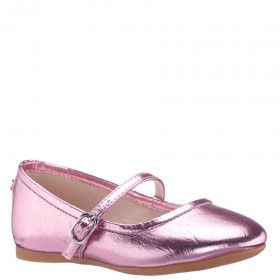 Kids Nina Shoes Ballet Flats | Nicola Light Pink Metallic Ballet Flats