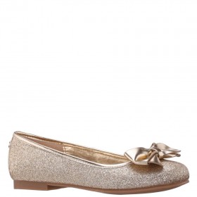 Kids Nina Shoes Ballet Flats | Rose Gold Glitter Ballet Flats