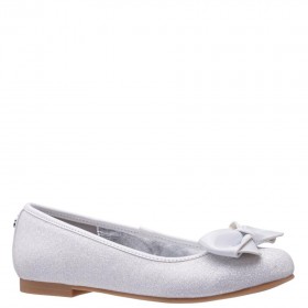 Kids Nina Shoes Ballet Flats | Rose White Glitter Ballet Flats