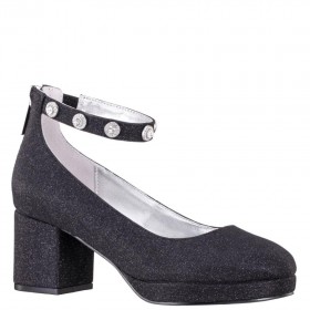 Kids Nina Shoes Dress Shoes | Camilla Black/silver