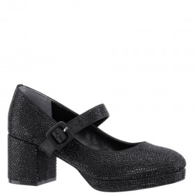 Kids Nina Shoes Dress Shoes | Catalina2 Black-satin/stones