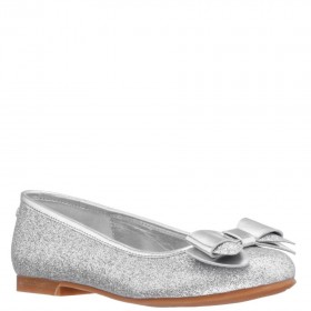 Kids Nina Shoes Dress Shoes | Kenzee Silver-fine Glitter Material