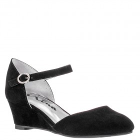 Kids Nina Shoes Dress Shoes | Lenora Black-microsuede