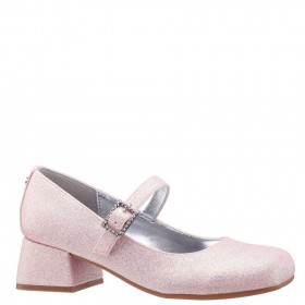 Kids Nina Shoes Dress Shoes | Mila Blush Glitter Heel Mary Jane Pumps