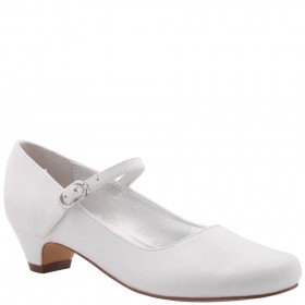 Kids Nina Shoes Dress Shoes | Seeley White Smooth