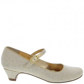 Kids Nina Shoes Dress Shoes | Zelia Gold Satin