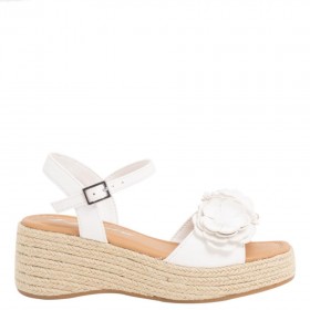Kids Nina Shoes Sandals | Mercy White Casual Wedge Sandals