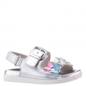Kids Nina Shoes Sandals | Pollie Silver/multi Metallic Footbed Sandal