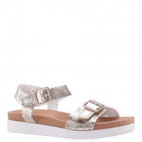 Kids Nina Shoes Sandals | Saturn Light Gold Metallic Footbed Sandal